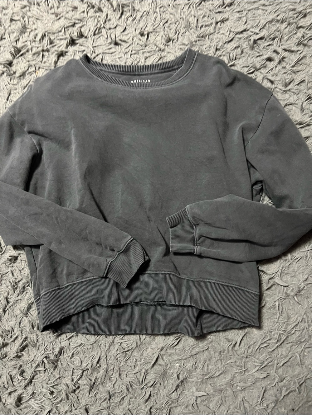 American Eagle Outfitters Charcoal Black Crewneck Sweatshirt